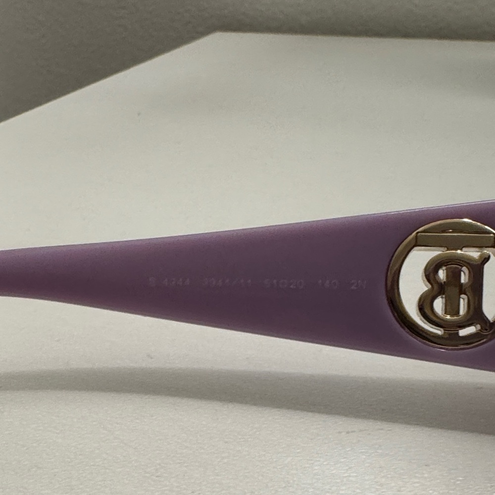 Burberry Purple Sunglasses with Gold Accent - Picture 5 of 6